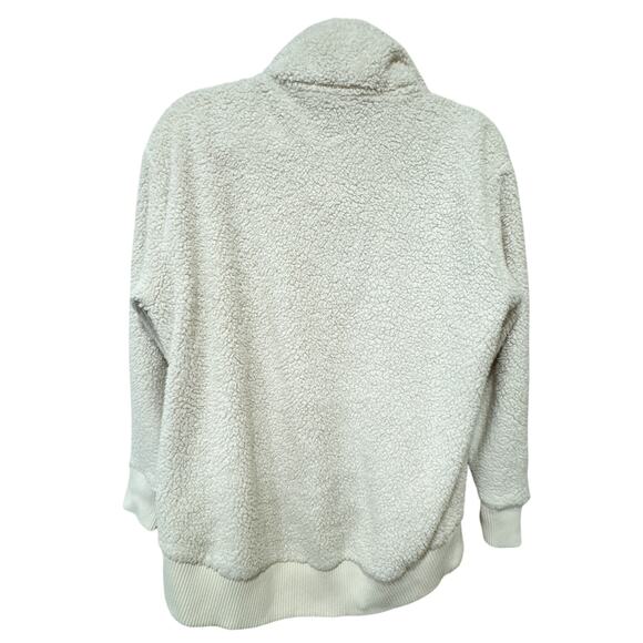 Athleta Talus Sherpa Half Zip Pullover Ivory Cream Small - Picture 8 of 8